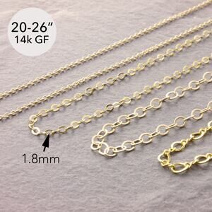 20/22/24/26" Delicate Chain Necklace, thin chain, gold necklace (435-1gf-sp)
